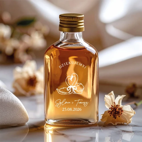Buteleczka z naklejką - podziękowania dla gości WZÓR 85
