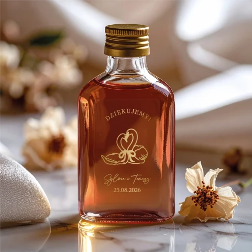 Buteleczka z naklejką - podziękowania dla gości WZÓR 85