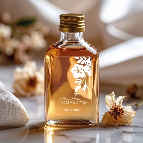 Buteleczka z naklejką - podziękowania dla gości WZÓR 86