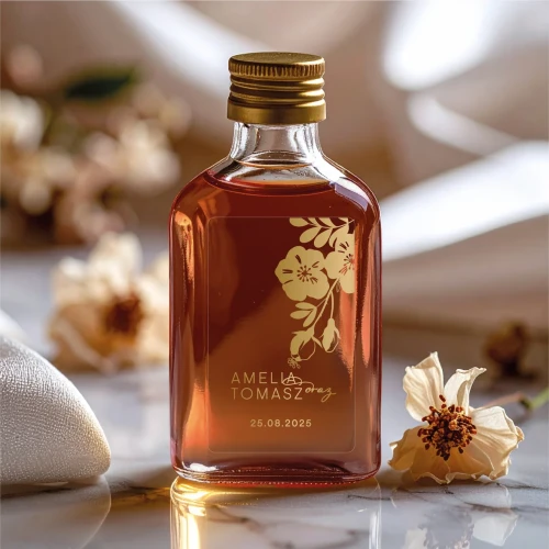 Buteleczka z naklejką - podziękowania dla gości WZÓR 86