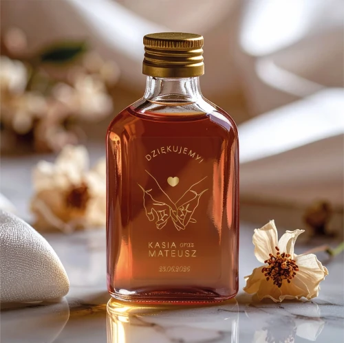 Buteleczka z naklejką - podziękowania dla gości WZÓR 87