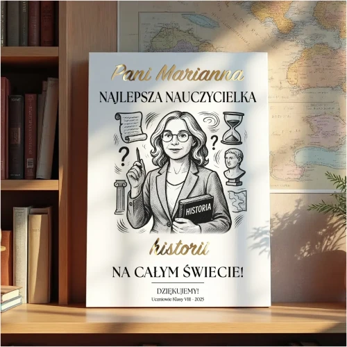 Personalizowany obraz na płótnie  z wizerunkiem Twojego nauczyciela