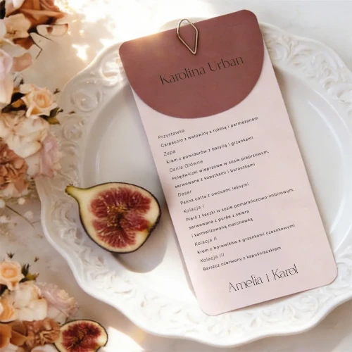 menu papierowe do położenia  2 w 1  ( menu + winietka) Kolekcja NEW YORK | TADAM Pracownia Kreatywna