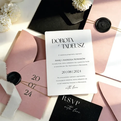 Zaproszenia ślubne papierowe Kolekcja Manhattan | TADAM Pracownia Kreatywna