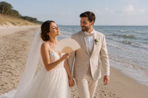 Wachlarz weselny z personalizacją – elegancki dodatek na wesele i uroczystości