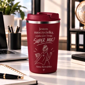 Personalizowany kubek termiczny  dla nauczyciela - wzór 6