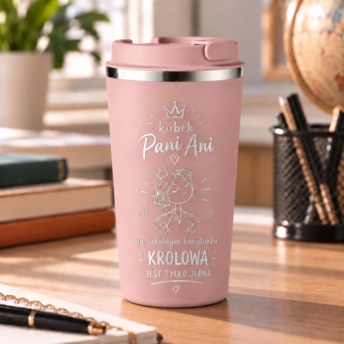 Personalizowany kubek termiczny  dla nauczyciela - wzór 12 | TADAM Pracownia Kreatywna