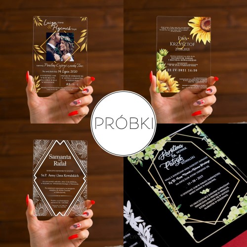 PRÓBKA - Zaproszenia ślubne transparentne | TADAM Pracownia Kreatywna